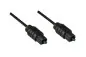 Preview: DINIC Toslink 2mm Kabel, Kunststoffstecker, schwarz, 2m